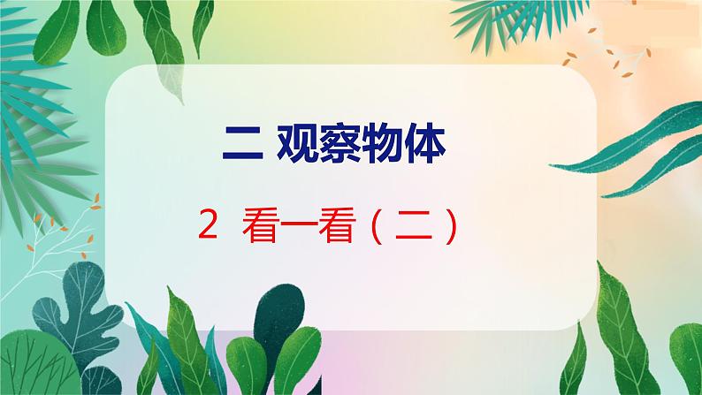 第2单元 2  看一看（二） 北师数学3年级上【教学课件】第1页