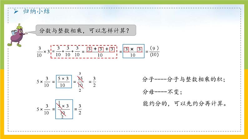 南京力学小学苏教版6年级数学上册第2单元第1课《分数与整数相乘》课件第7页