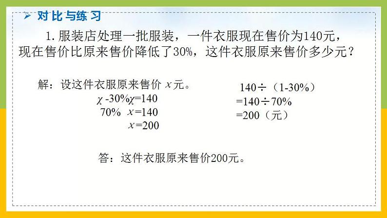 南京力学小学苏教版6年级数学上册第7单元第3课《稍复杂的分数、百分数实际问题整理与复习》课件03