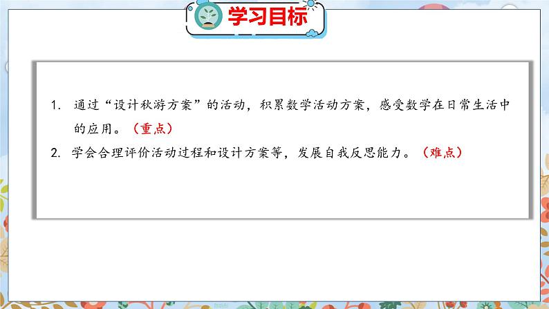 数学好玩 1  设计秋游方案 北师数学5年级上【教学课件】02