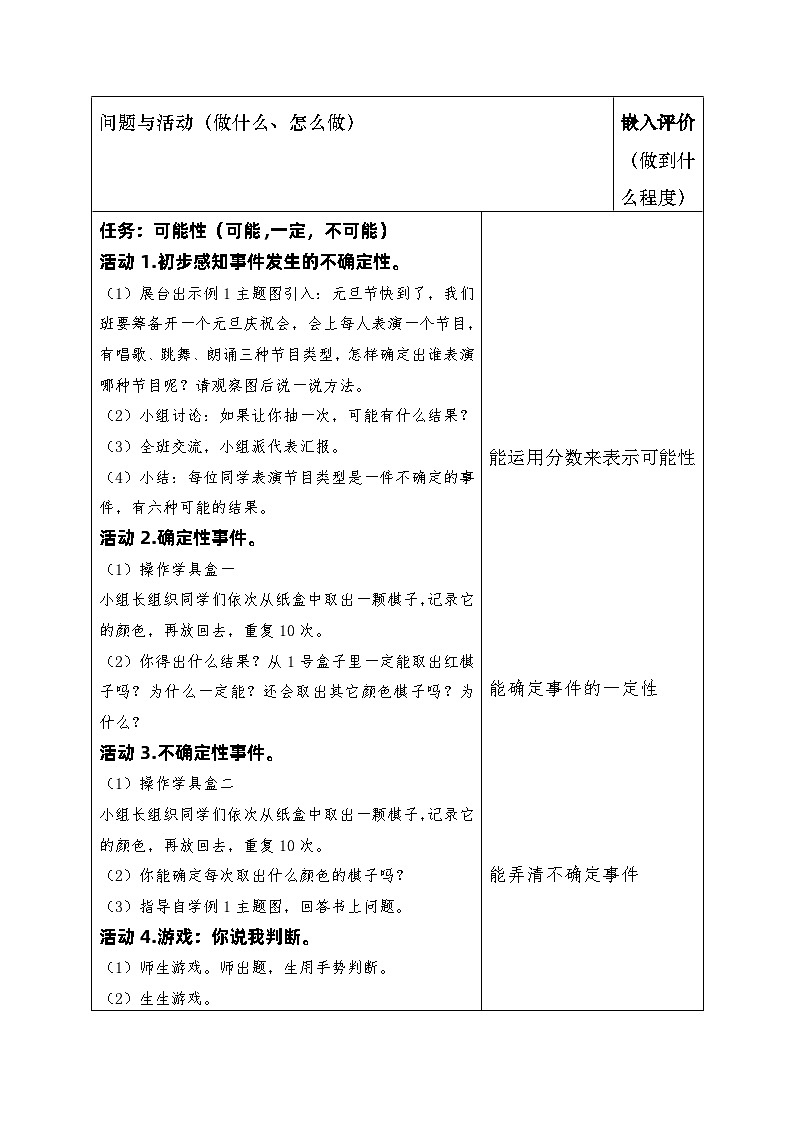 人教版五年级数学上册第四单元表集体备课教案第2页