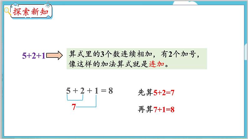 5.12 连加 连减 人教数学一年级上册【教学课件】第5页