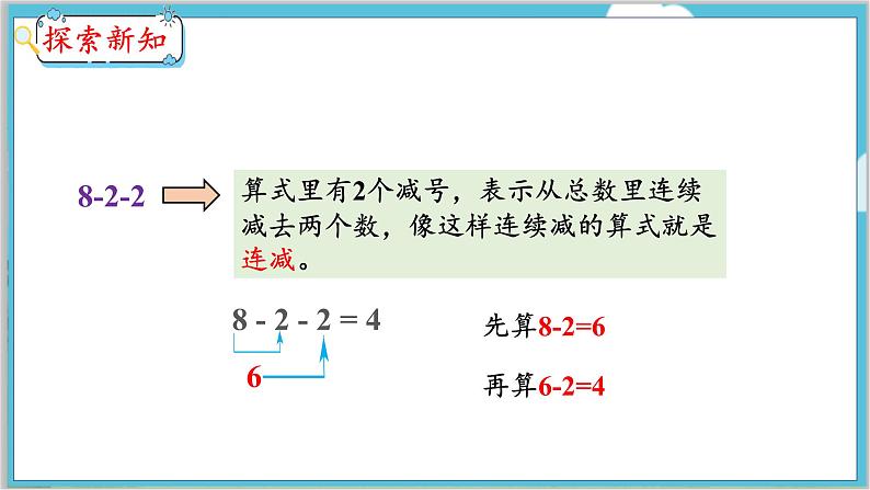 5.12 连加 连减 人教数学一年级上册【教学课件】第8页