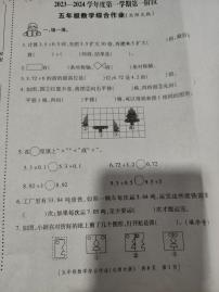 甘肃省定西市临洮县洮阳镇南街小学2023-2024学年五年级上学期第一阶段综合作业（月考）数学试题