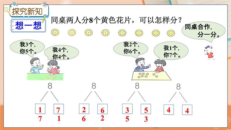 冀教版数学一上 4.2 7、8、9的合与分 课件+教案+练习04