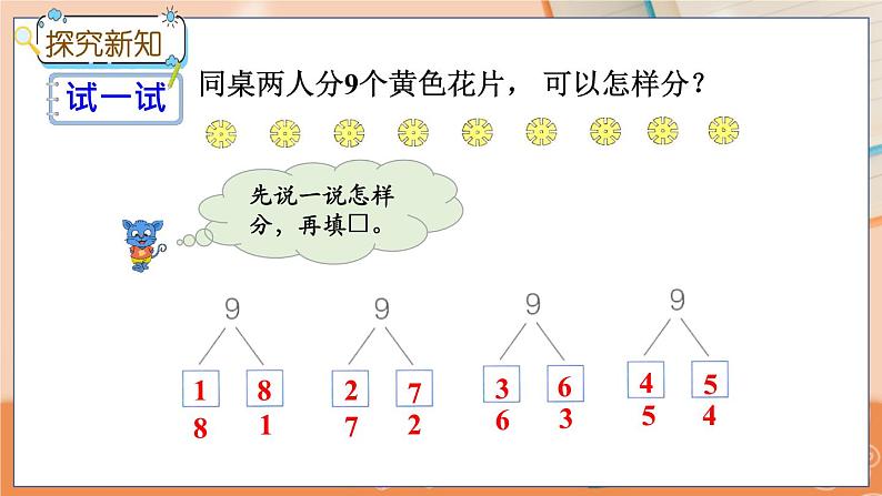 冀教版数学一上 4.2 7、8、9的合与分 课件+教案+练习07