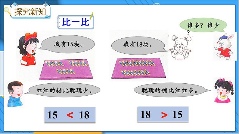 7.3 用小棒表示11-20各数，并比较大小第5页