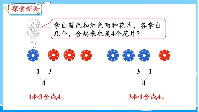 第4单元 第1课时 2~6各数的组成 冀教数学一年级上册【教学课件】07