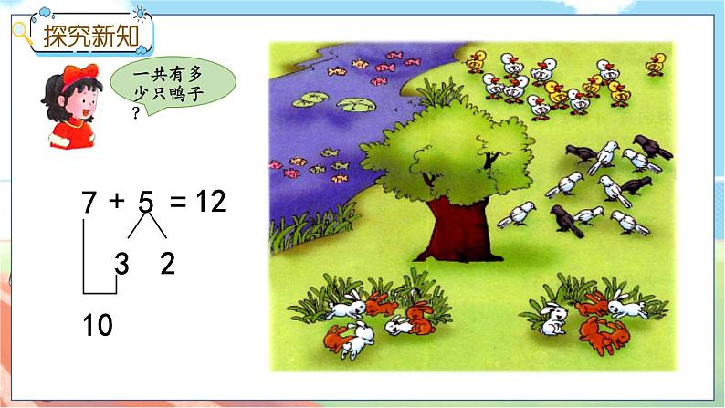 冀教版数学一上 8.4 7、6加几 课件+教案+练习04