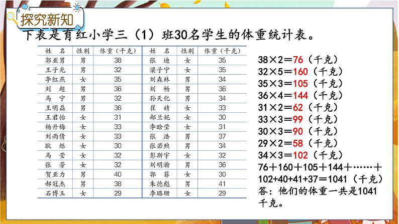 冀教版数学三上 7.1 认识吨、吨与千克的换算  课件+教案+练习04