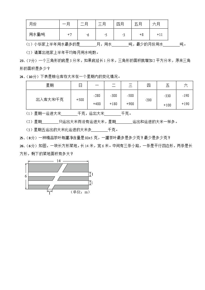 苏教版2023-2024学年数学五年级上册第1-2单元综合培优B卷（月考）03