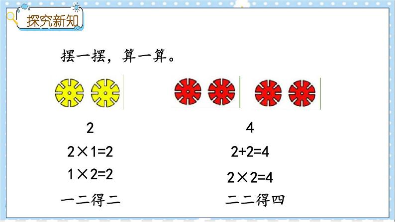 3.3 2和3的乘法口诀 冀教数学2年级上册【教学课件+教案+习题】03