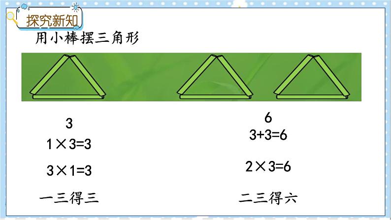 3.3 2和3的乘法口诀 冀教数学2年级上册【教学课件+教案+习题】04