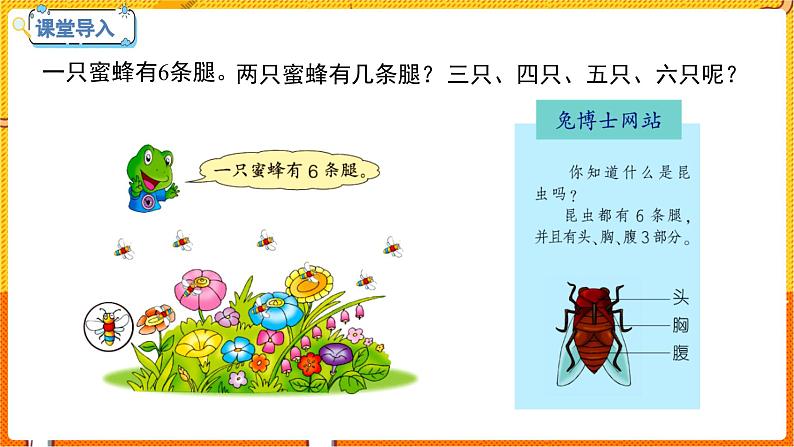 数学冀教二（上）第3单元：表内乘法(一) 课时6 6的乘法口决 教学课件第3页