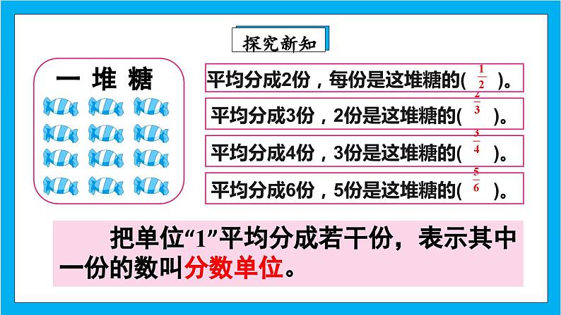 【核心素养】人教版小学数学五年级下册 4.2  分数的产生和意义2     课件  教案（含教学反思）导学案06