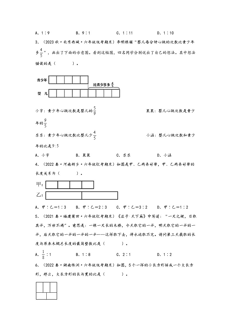 第四单元   比（知识解读·真题演练） -2023-2024学年六年级数学上册《知识解读·题型专练》（人教版）第2页