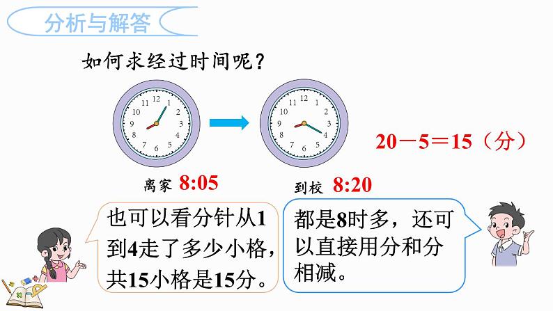 1.3 计算经过时间-人教版数学三年级上册第7页