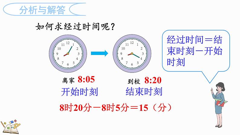 1.3 计算经过时间-人教版数学三年级上册第8页