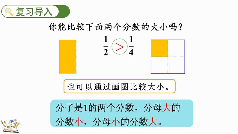 8.1.4 同分母分数的大小比较-人教版数学三年级上册 练习课件03