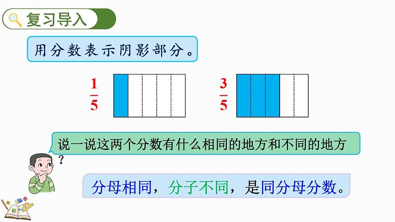 8.2.1 同分母分数的加、减法-人教版数学三年级上册第2页