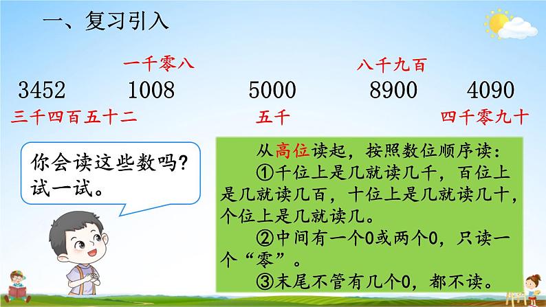人教版数学四年级上册《1-2 亿以内数的读法》课堂教学课件PPT公开课第3页