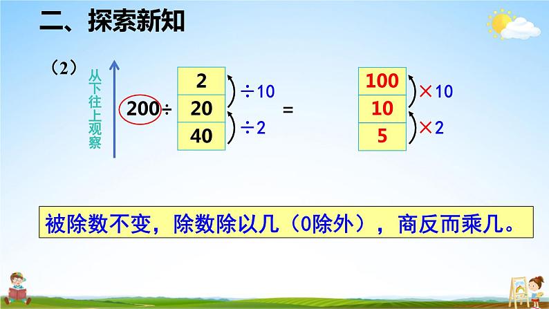 人教版数学四年级上册《6-11 商的变化规律》课堂教学课件PPT公开课07