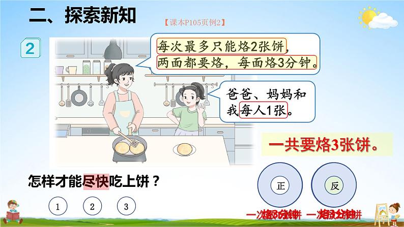 人教版数学四年级上册《8-2 烙饼问题》课堂教学课件PPT公开课第3页