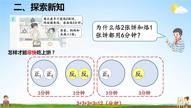 人教版数学四年级上册《8-2 烙饼问题》课堂教学课件PPT公开课第4页