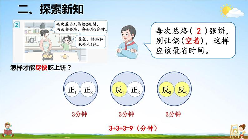 人教版数学四年级上册《8-2 烙饼问题》课堂教学课件PPT公开课第5页