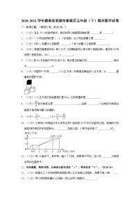 2020-2021学年湖南省常德市鼎城区五年级（下）期末数学试卷