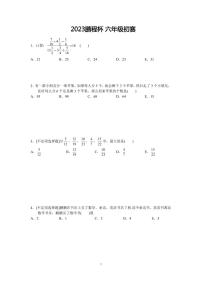 广东省深圳市2023鹏程杯六年级（邀请赛）初赛数学真题