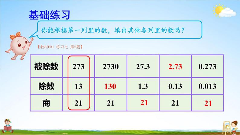 人教版数学五年级上册《3-5 一个数除以小数（2）》课堂教学课件PPT公开课05