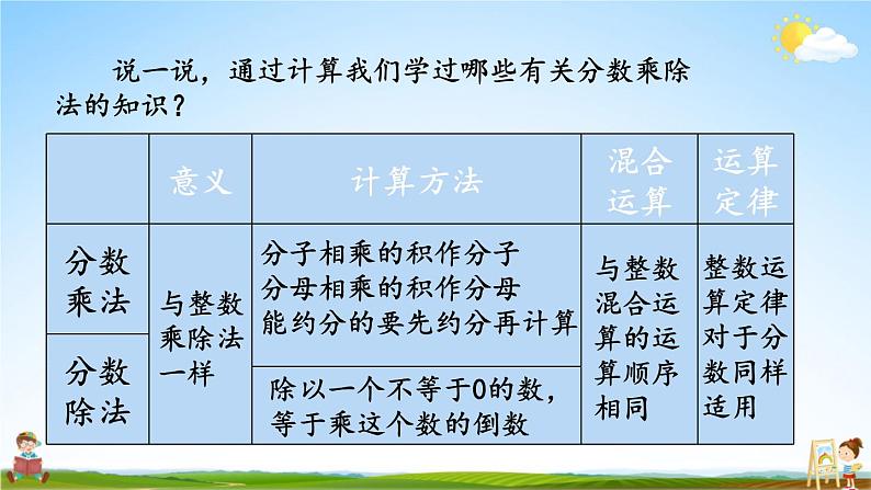 人教版数学六年级上册《9 总复习 第1课时 分数的乘、除法和比（1）》课堂教学课件PPT公开课第5页