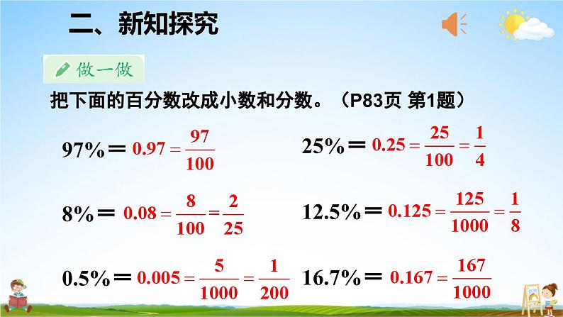 人教版数学六年级上册《6 第3课时 百分数与小数、分数的互化（2）》课堂教学课件PPT公开课06