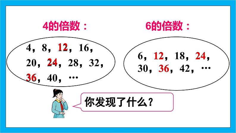 【核心素养】人教版小学数学五年级下册 4.13    最小公倍数1   课件  教案（含教学反思）导学案05