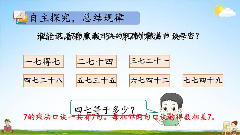 人教版二年级数学上册《6 第1课时 7的乘法口诀》课堂教学课件PPT公开课第6页