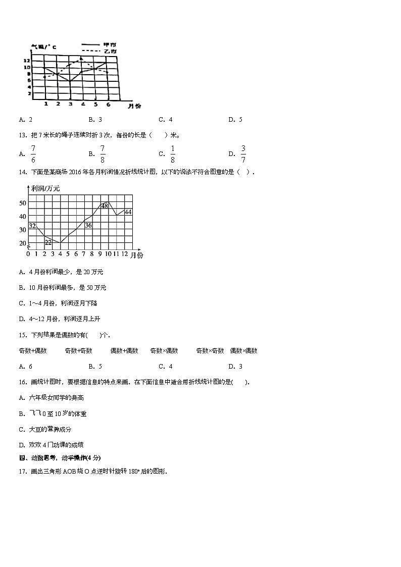 河南省开封市顺河回族区2022-2023学年五年级下学期期末数学试题第2页
