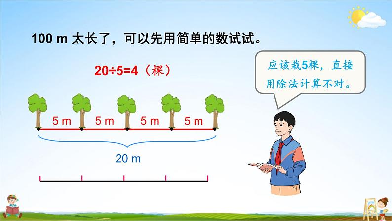 人教版五年级数学上册《7 第1课时 植树问题（1）》课堂教学课件PPT公开课08