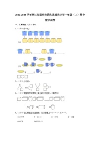 浙江省温州市洞头区洞头县城关小学2022-2023学年一年级上学期期中数学试卷