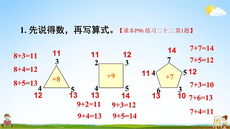 人教版一年级数学上册《练习二十二》课堂教学课件PPT公开课第2页