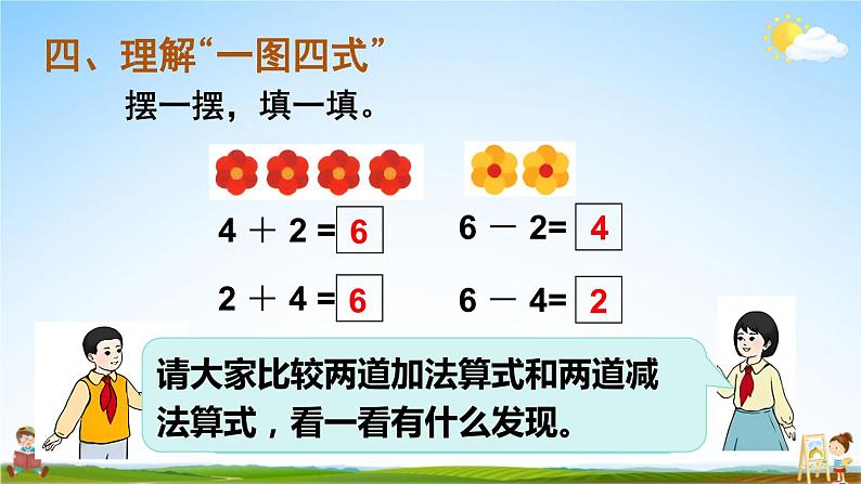 人教版一年级数学上册《5 第3课时 6和7的加减法》课堂教学课件PPT公开课第5页