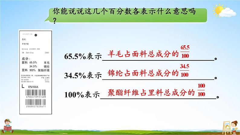 人教版六年级数学上册《6 第1课时 百分数的意义和读写》课堂教学课件PPT公开课08