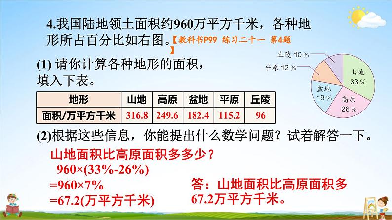 人教版六年级数学上册《练习二十一》课堂教学课件PPT公开课05