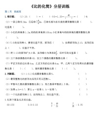 小学数学北师大版六年级上册六 比的认识2 比的化简巩固练习