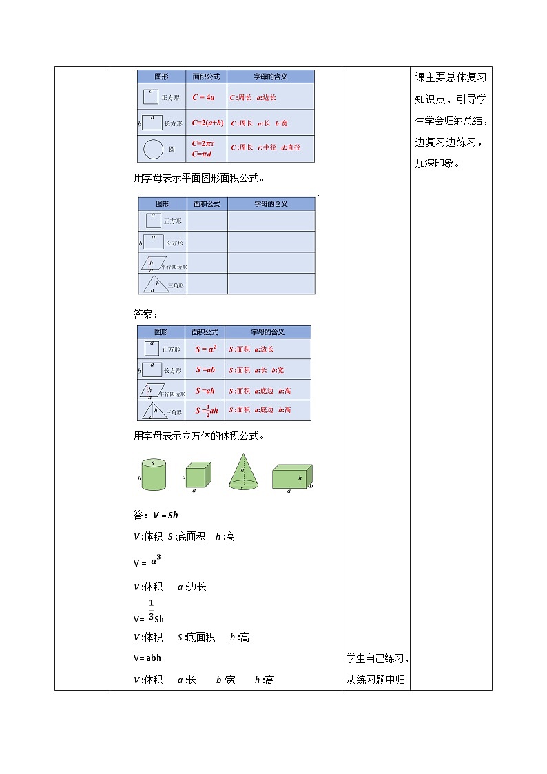 六年级下册数学教案7.5式与方程_苏教版02