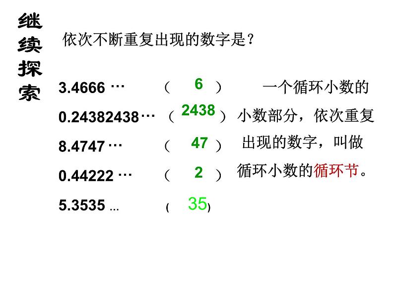 人教版五年级上册《循环小数》课件08