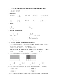 2023年安徽省合肥市新站区小升初数学真题及答案