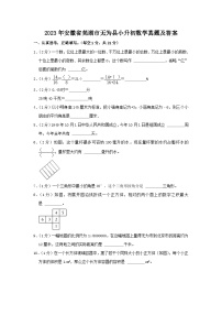 2023年安徽省芜湖市无为县小升初数学真题及答案