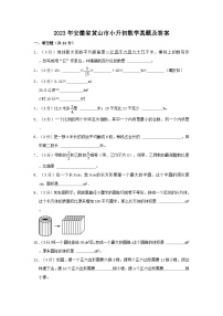 2023年安徽省黄山市小升初数学真题及答案