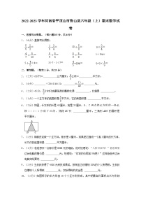 2022-2023学年河南省平顶山市鲁山县六年级上学期期末数学试卷（含解析）